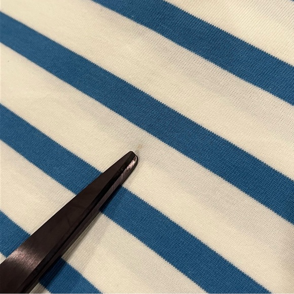 Boden Breton Stripe Easy Fit Mini Dress Blue/White Stripe 8L Jersey 3/4 Sleeve - Picture 16 of 16